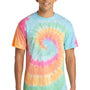 Port & Company Mens Tie-Dye Short Sleeve Crewneck T-Shirt - Pastel Rainbow