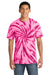 Port & Company PC147 Mens Tie-Dye Short Sleeve Crewneck T-Shirt Pink Model Front