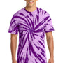 Port & Company Mens Tie-Dye Short Sleeve Crewneck T-Shirt - Purple