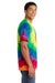 Port & Company PC147 Mens Tie-Dye Short Sleeve Crewneck T-Shirt Rainbow Model Side