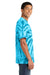 Port & Company PC147 Mens Tie-Dye Short Sleeve Crewneck T-Shirt Turquoise Blue Model Side