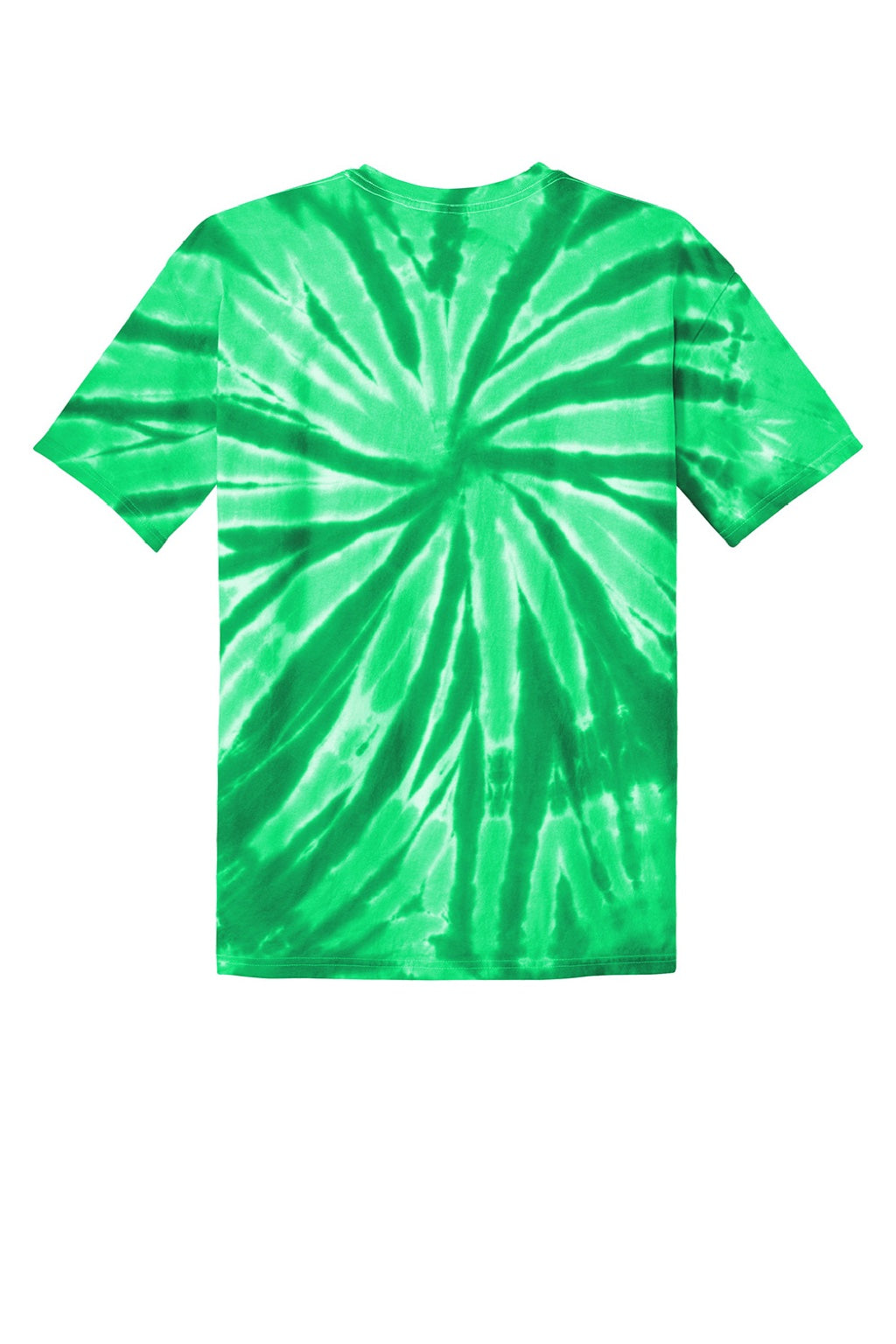 Port & Company PC147 Mens Tie-Dye Short Sleeve Crewneck T-Shirt Kelly Green Flat Back