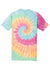 Port & Company PC147 Mens Tie-Dye Short Sleeve Crewneck T-Shirt Pastel Rainbow Flat Back