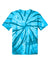 Port & Company PC147 Mens Tie-Dye Short Sleeve Crewneck T-Shirt Turquoise Blue Flat Back