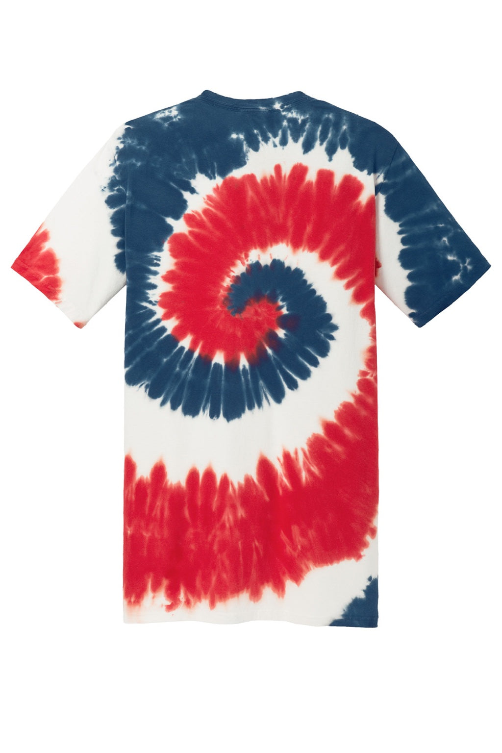 Port & Company PC147 Mens Tie-Dye Short Sleeve Crewneck T-Shirt USA Rainbow Flat Back