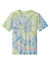 Port & Company PC147 Mens Tie-Dye Short Sleeve Crewneck T-Shirt Watercolor Spiral Flat Front