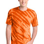Port & Company Mens Tie-Dye Short Sleeve Crewneck T-Shirt - Orange