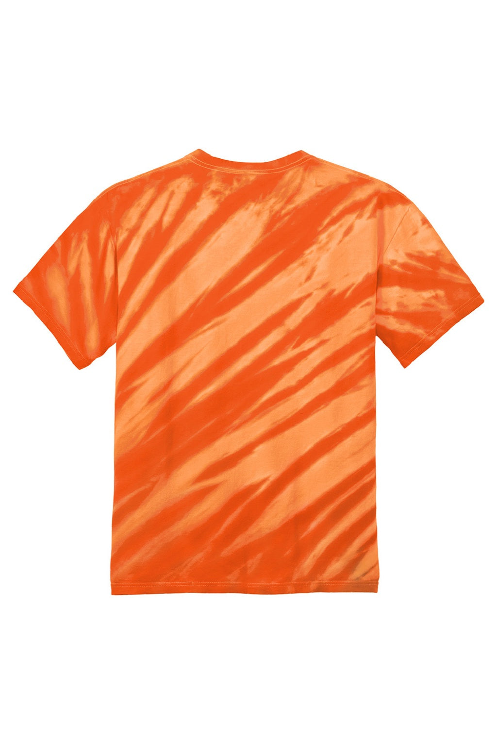 Port & Company PC148 Mens Tie-Dye Short Sleeve Crewneck T-Shirt Orange Flat Back