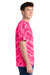 Port & Company PC148 Mens Tie-Dye Short Sleeve Crewneck T-Shirt Pink Model Side