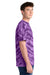 Port & Company PC148 Mens Tie-Dye Short Sleeve Crewneck T-Shirt Purple Model Side