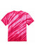 Port & Company PC148 Mens Tie-Dye Short Sleeve Crewneck T-Shirt Pink Flat Back