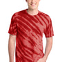 Port & Company Mens Tie-Dye Short Sleeve Crewneck T-Shirt - Red