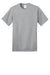 Port & Company PC150 Mens Short Sleeve Crewneck T-Shirt Heather Grey Flat Front