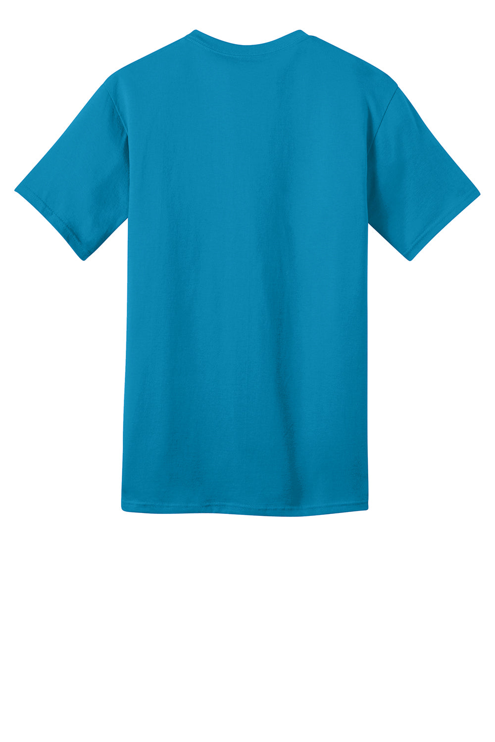 Port & Company PC150 Mens Short Sleeve Crewneck T-Shirt Turquoise Blue Flat Back