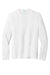 Port & Company PC330LS Mens Long Sleeve Crewneck T-Shirt White Flat Front