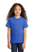 Port & Company PC330Y Youth Short Sleeve Crewneck T-Shirt Heather Royal Blue Model Front