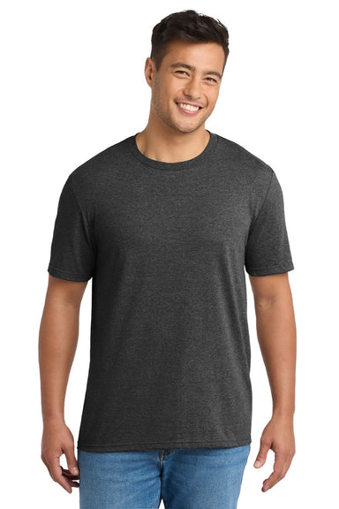 Port & Company PC330 Mens Short Sleeve Crewneck T-Shirt Heather Black Model Front