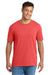 Port & Company PC330 Mens Short Sleeve Crewneck T-Shirt Heather Bright Red Model Front