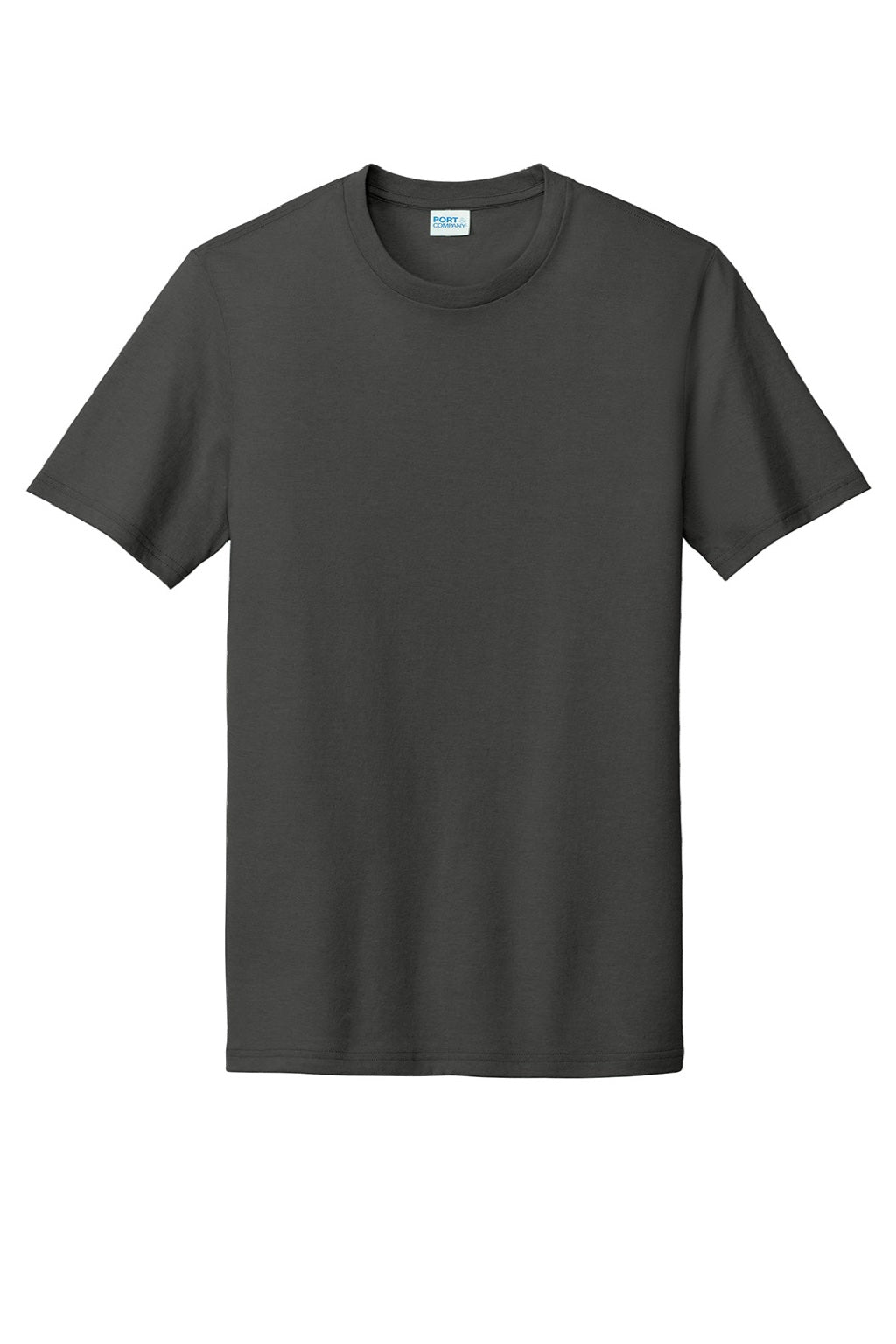 Port & Company PC330 Mens Short Sleeve Crewneck T-Shirt Coal Grey Flat Front