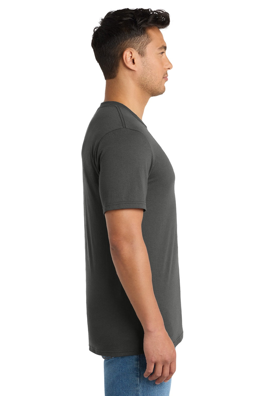Port & Company PC330 Mens Short Sleeve Crewneck T-Shirt Coal Grey Model Side