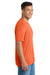 Port & Company PC330 Mens Short Sleeve Crewneck T-Shirt Heather Deep Orange Model Side