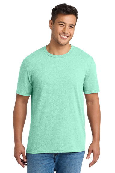 Port & Company PC330 Mens Short Sleeve Crewneck T-Shirt Heather Jadeite Green Model Front