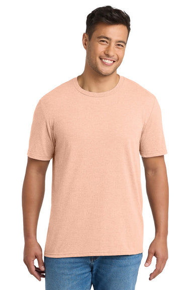 Port & Company PC330 Mens Short Sleeve Crewneck T-Shirt Heather Dusty Peach Model Front