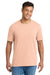 Port & Company PC330 Mens Short Sleeve Crewneck T-Shirt Heather Dusty Peach Model Front