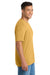 Port & Company PC330 Mens Short Sleeve Crewneck T-Shirt Heather Ochre Yellow Model Side