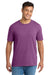 Port & Company PC330 Mens Short Sleeve Crewneck T-Shirt Heather Raspberry Pink Model Front