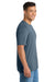 Port & Company PC330 Mens Short Sleeve Crewneck T-Shirt Heather Steel Blue Model Side