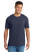 Port & Company PC330 Mens Short Sleeve Crewneck T-Shirt Heather Team Navy Blue Model Front