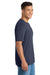 Port & Company PC330 Mens Short Sleeve Crewneck T-Shirt Heather Team Navy Blue Model Side