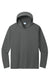 Port & Company PC380H Mens DryZone Performance Moisture Wicking Long Sleeve Hooded T-Shirt Hoodie Charcoal Grey Flat Front