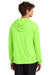 Port & Company PC380H Mens DryZone Performance Moisture Wicking Long Sleeve Hooded T-Shirt Hoodie Neon Green Model Back