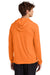 Port & Company PC380H Mens DryZone Performance Moisture Wicking Long Sleeve Hooded T-Shirt Hoodie Neon Orange Model Back