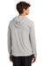 Port & Company PC380H Mens DryZone Performance Moisture Wicking Long Sleeve Hooded T-Shirt Hoodie Silver Grey Model Back