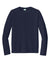 Port & Company PC380LS Mens Dry Zone Performance Moisture Wicking Long Sleeve Crewneck T-Shirt Deep Navy Blue Flat Front