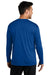 Port & Company PC380LS Mens Dry Zone Performance Moisture Wicking Long Sleeve Crewneck T-Shirt True Royal Blue Model Back