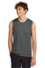 Port & Company PC380SL Mens DryZone Moisture Wicking Performance Tank Top Charcoal Grey Model Front