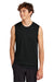 Port & Company PC380SL Mens DryZone Moisture Wicking Performance Tank Top Jet Black Model Front