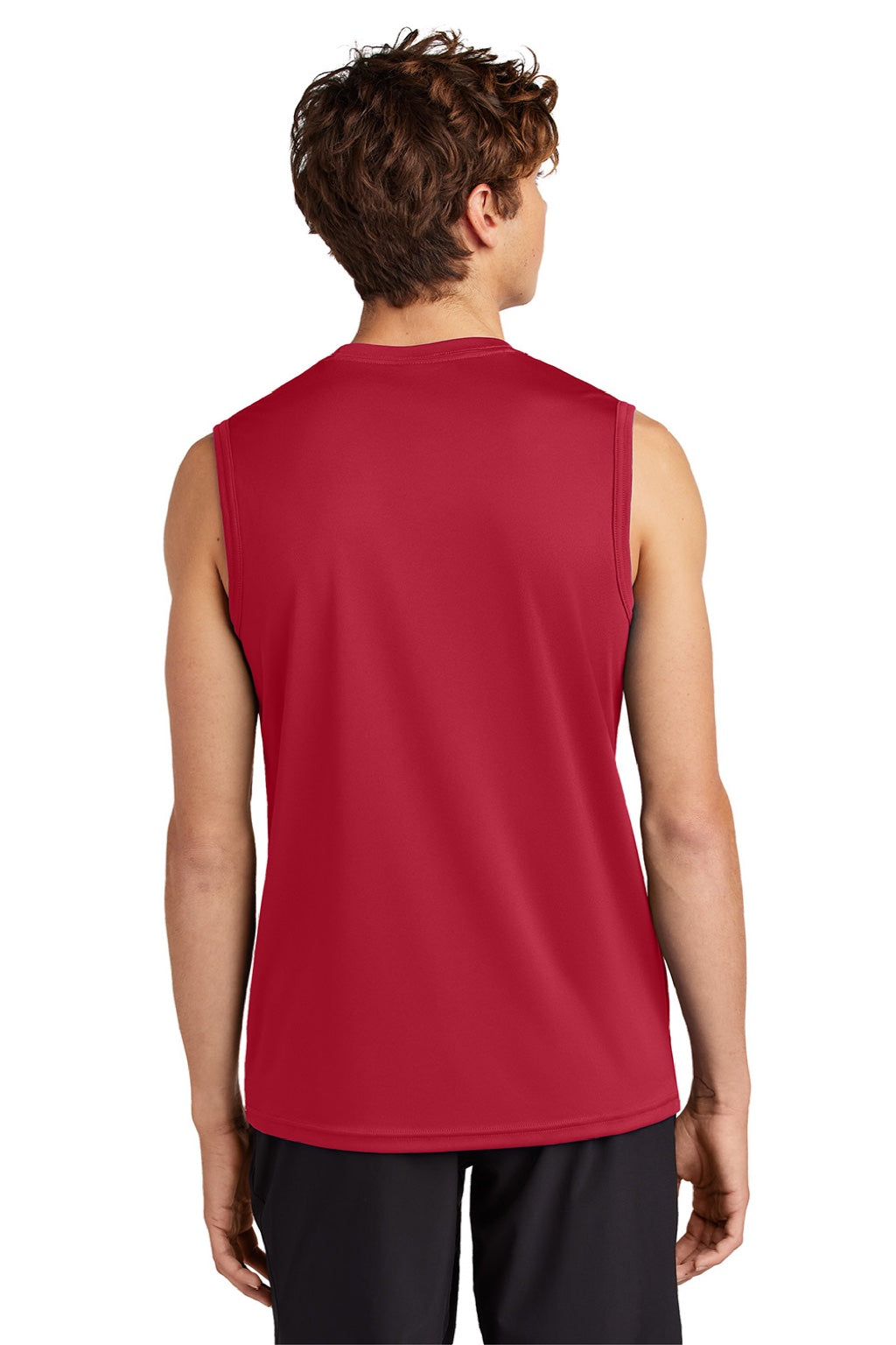 Port & Company PC380SL Mens DryZone Moisture Wicking Performance Tank Top Red Model Back