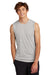 Port & Company PC380SL Mens DryZone Moisture Wicking Performance Tank Top Silver Grey Model Front