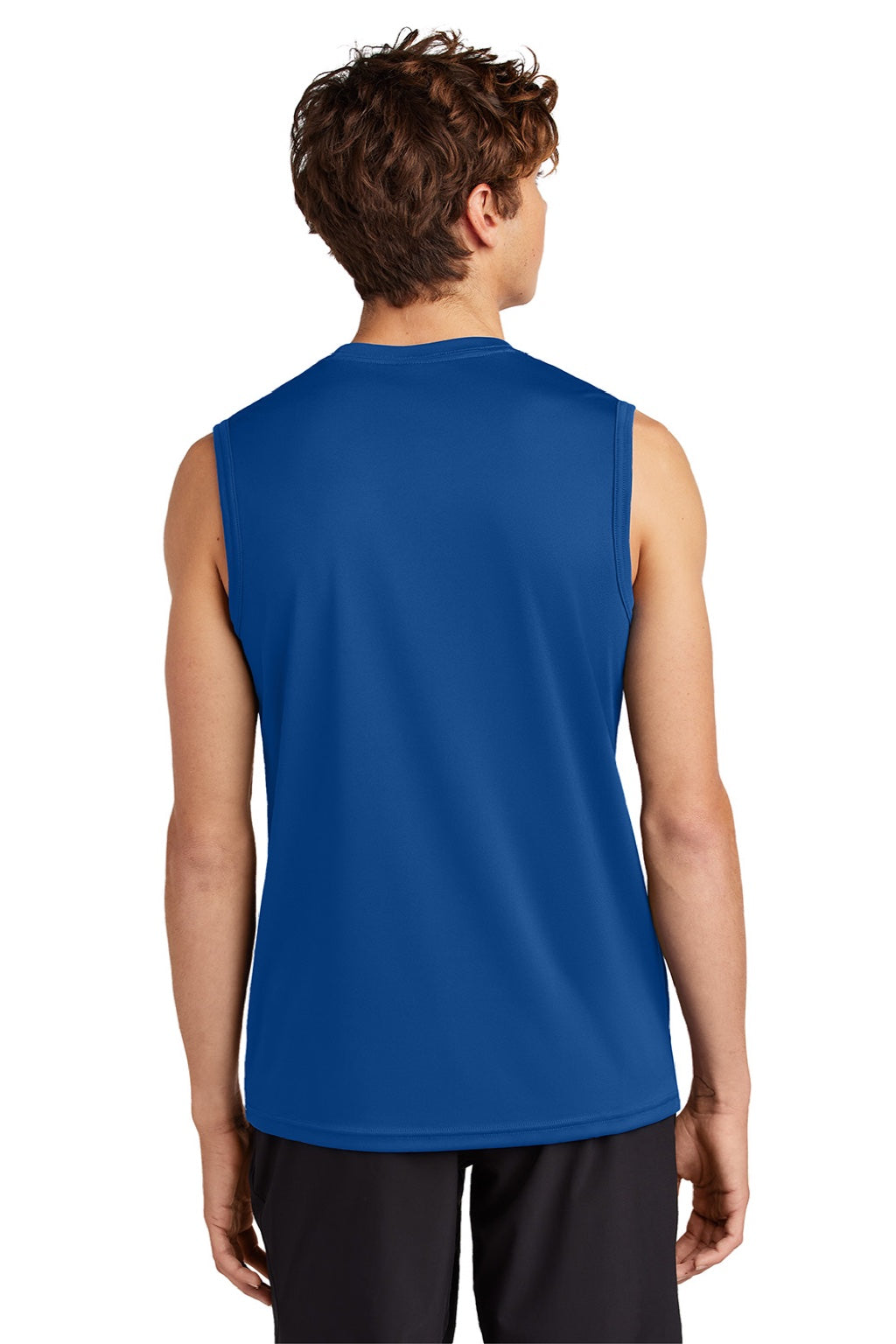 Port & Company PC380SL Mens DryZone Moisture Wicking Performance Tank Top True Royal Blue Model Back