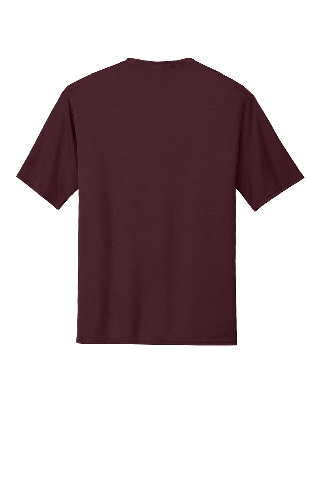 Port & Company PC380 Mens Dry Zone Performance Moisture Wicking Short Sleeve Crewneck T-Shirt Athletic Maroon Flat Back