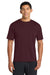 Port & Company PC380 Mens Dry Zone Performance Moisture Wicking Short Sleeve Crewneck T-Shirt Athletic Maroon Model Front