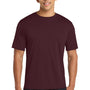 Port & Company Mens Dry Zone Performance Moisture Wicking Short Sleeve Crewneck T-Shirt - Athletic Maroon