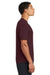 Port & Company PC380 Mens Dry Zone Performance Moisture Wicking Short Sleeve Crewneck T-Shirt Athletic Maroon Model Side