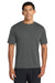 Port & Company PC380 Mens Dry Zone Performance Moisture Wicking Short Sleeve Crewneck T-Shirt Charcoal Grey Model Front