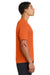 Port & Company PC380 Mens Dry Zone Performance Moisture Wicking Short Sleeve Crewneck T-Shirt Deep Orange Model Side